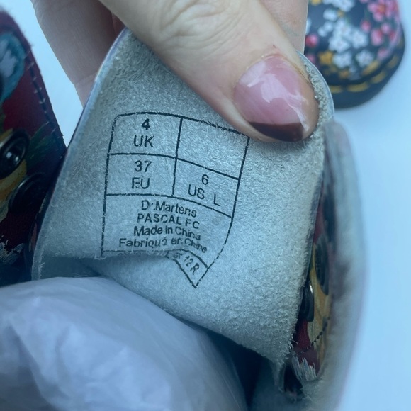 Dr. Martens 1460 Pascal Floral Clash Backhand Lace Up Combat Boots - Picture 2 of 11